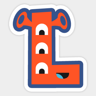 L Letter Sticker